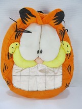 Vintage Retired Garfield Fun Pouch &quot;Sleepy Heads&quot; Nylon Sleepover Bag 12&quot; - £11.21 GBP