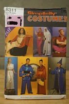 8311A Simplicity Adult Costume Sewing Pattern Genie Rome Egypt Wizard S M L - £11.60 GBP