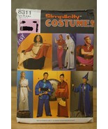 8311A Simplicity Adult Costume Sewing Pattern Genie Rome Egypt Wizard S M L - £11.67 GBP