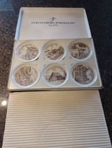 Furstenberg Porzellan Seit 1747 Set of 6 German Brown White Coaster Plat... - $39.85