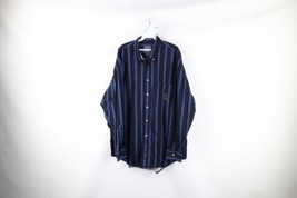 Vintage 90s Chaps Ralph Lauren Mens Large Faded Spell Out Striped Button Shirt - £35.48 GBP