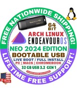 Endeavour NEO OS Bootable USB LIVE BOOT, INSTALLER, ARCH LINUX, 64-BIT M... - €9,50 EUR