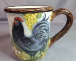 Certified International Susan Winget Mug Black Rooster Grapes 15 oz Cera... - $12.38