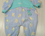 Zapf Creation Baby Cakes Baby Doll Clothes Outfit Sleeper Pajamas blue g... - $14.84