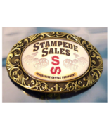 Vintage Brass Belt Buckle, SS, Stampede Sales, Innovative Cattle Equipment - $18.30 CAD