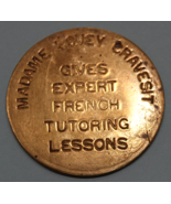 Vintage MADAME LOVEY CRAVESIT French Tutoring Advertising Token – Rare! - €12,73 EUR