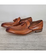 STACY ADAMS Mens Donovan Leather Moc Toe Slip-On Dress Shoes Cognac-Size 14 - $32.46 CAD