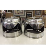 Antique Industrial Light round chrome sign holder Theatre Lamp mid century  - $3,743.82 MXN