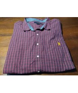 U.S Polo Assn. Red Plaid Button-Down Shirt Men&#39;s 4XL Long Sleeve - $23.18