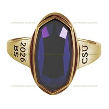 Personalized Graduation Gift Women&#39;s Grace Essence Class Ring Yellow Gold Alloy - $121.54
