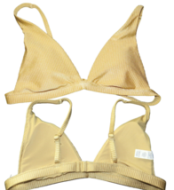 American Eagle Aerie Women&#39;s Gold Ribbed Padded Triangle Bikini Top Size S - $19.99