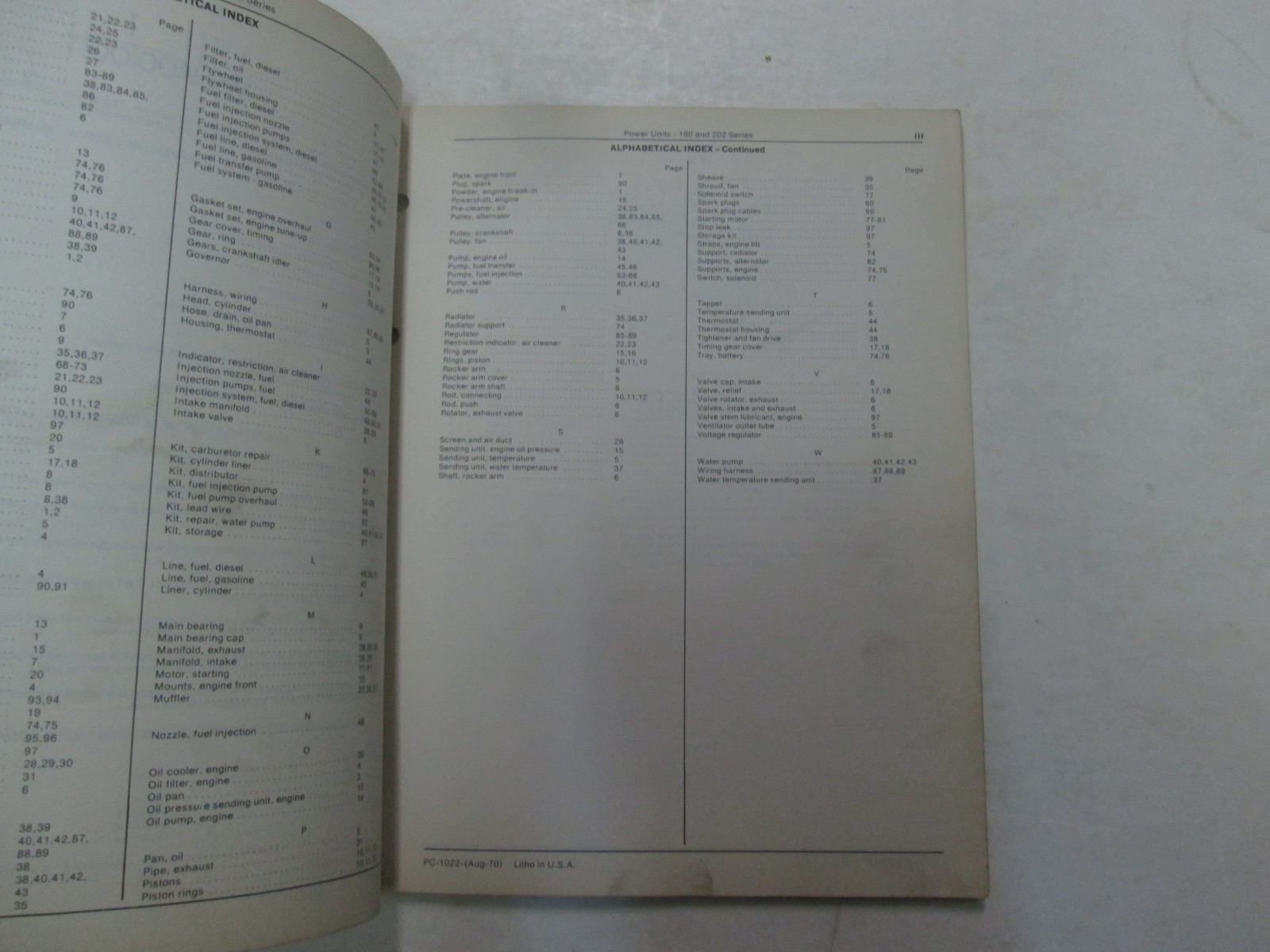John Deere PC-1022 180 & 202 Serie Power Einheiten Teile Katalog Manuell Schreib Item image 3