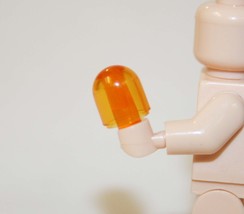 Orange Round light clear Object Construction Piece Minifigure Custome - £2.23 GBP