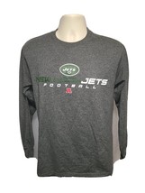 New York Jets Football Adult Medium Gray Long Sleeve TShirt - £11.76 GBP