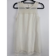 Speechless Midi Dress Large Womens White Lace Overlay Sleeveless Lined Key Hole - £22.90 GBP