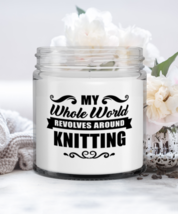 Knitting Candle - My Whole World Revolves Around - Funny 9 oz Hand Poured  - £15.98 GBP