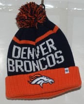 Forty Seven NFL Licensed Denver Broncos Dark Blue Orange Cuffed Knit Cap - £18.31 GBP