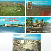 Hawaii Vintage 5 Postcard Bundle Pearl Harbor Waikiki Ala Moana Dole Pineapple - $14.45