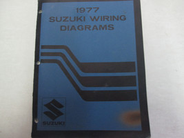 1977 Suzuki Motorcycle B Models Wiring Diagrams Manual Minor Fading Stained Oem - $25.24