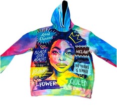 Powerful &amp;  Colorful Art Graphic Hoodie- Queens - Streetwear - Hip Hip S... - $32.80