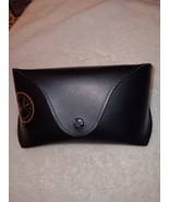 RAY-BAN SUNGLASSES EYEGLASSES GRAINY BLACK SEMI SOFT LARGE CASE BLACK FE... - $8.90