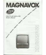 Printed Owners Manual for Magnavox CC13881MG &amp; CC1981MG TV w/built in vc... - $563.82 MXN