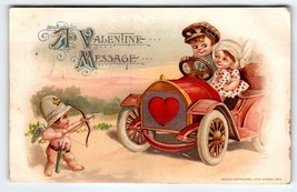 Valentines Day Postcard John Winsch Jason Freixas Cupid Police Cop Car 1914 - £60.36 GBP