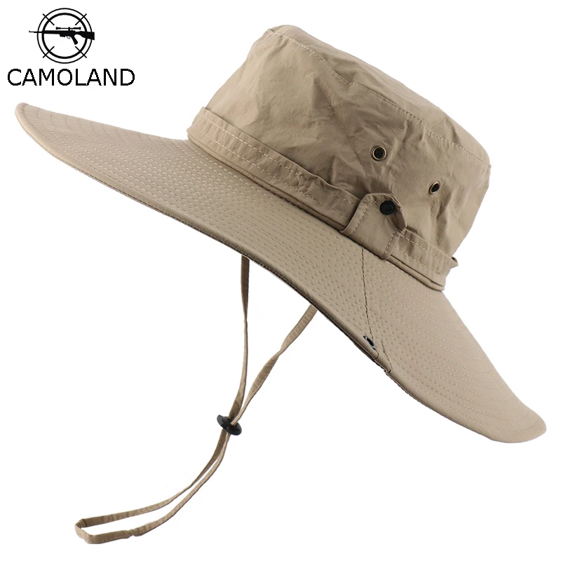 CAMOLAND Waterproof Bucket Hat For Men Summer UPF50+ Sun Hat Women Wide Brim - £15.68 GBP+