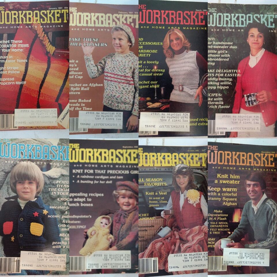 1981  8 Issues of The Workbasket Home &amp; Needlecraft  Booklets - $7.91