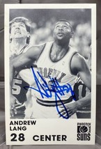 Phoenix Suns 90’s Promo Card Autographed Signed Andrew Lang 8 X 5 NBA - $16.82