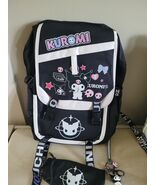 Kuromi School Laptop Backpack USB Port Headphone Jack Travel Bag 17&amp;quot; - €13,49 EUR