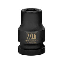 Powerbuilt 1/2 Inch Drive x 7/16 Inch 6 Point Impact Socket - 647282 - £14.38 GBP