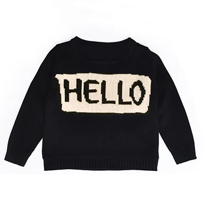 Lovely Baby  Girls Boys Hello Letter O-Neck  Kids Long Sleeved Knit Cardigan  Ch - £82.48 GBP