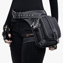 NWOT PU Leather Multi-functional Tactical Drop Leg Waist Bag Fanny Pack Harness - £19.71 GBP