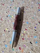 Red Swirled Resin Pen with Glitter and a Majestic Squire Pewter with an ... - $44.99