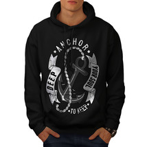 Anchor Your Soul Slogan Sweatshirt Hoody Deep Sea Men Hoodie - £16.73 GBP