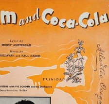 1944 Coca-Cola Sheet Music Calypso Andrews Sisters Rum &amp; Coca Cola  - £32.73 GBP