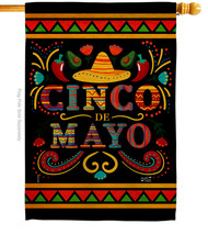 Fiesta De Mayo House Flag Cinco 28 X40 Double-Sided Banner - $36.97