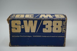 Smith &amp; Wesson .38 Special Center Fire Cartridge Empty Box - £15.63 GBP