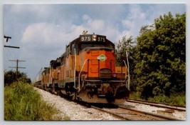 Chicago Central &amp; Pacific GP-20&#39;s 975 972 &amp; 968 Train 10 Munger IL Postcard D35 - $5.95