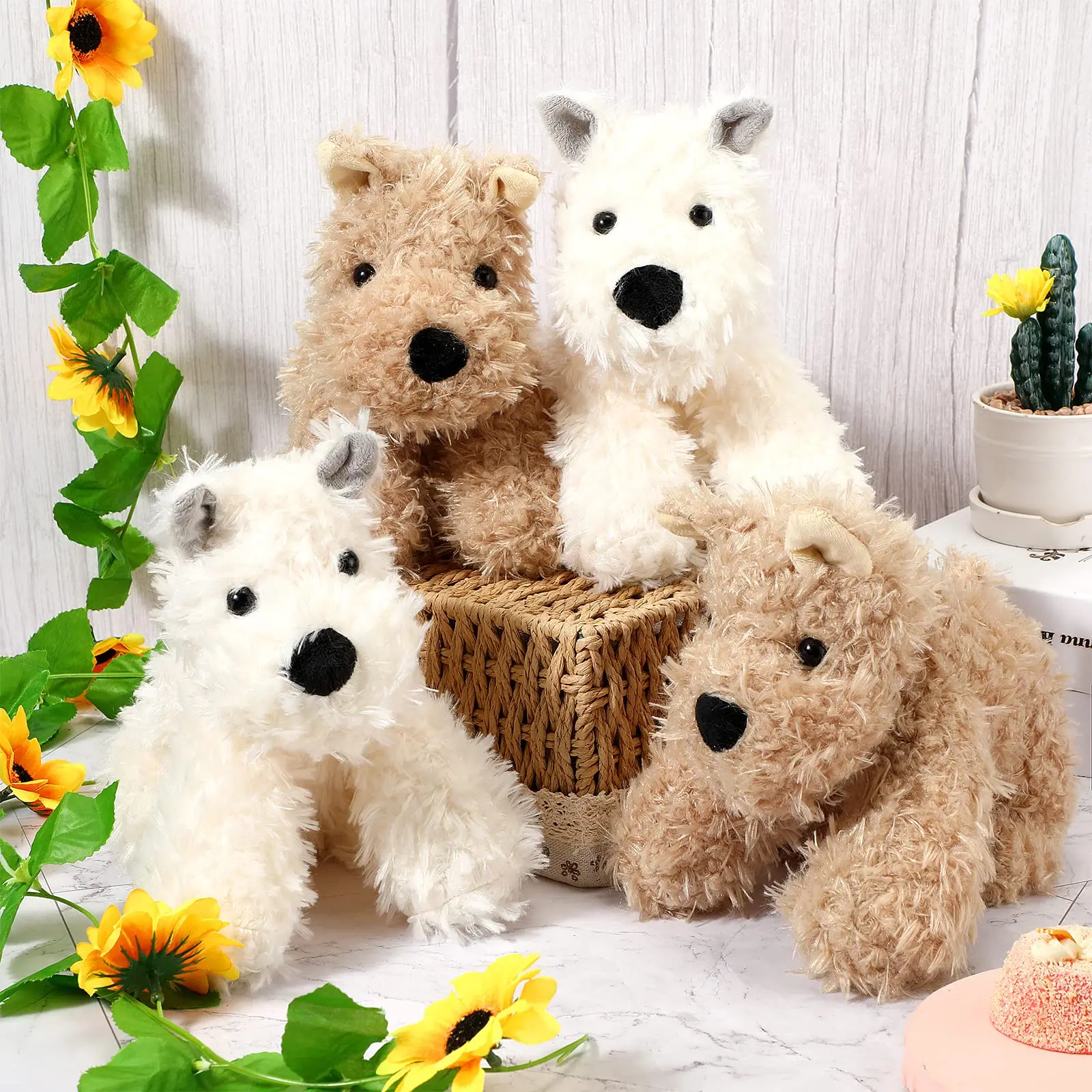 22cm West Highland Dog Plush Toys Accompany Toy Stuffed Animals  Puppy Doll Toy - £12.71 GBP+