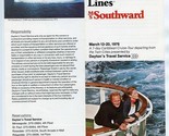 M/S Southward Brochure Norwegian Caribbean Lines 1976  - $17.82