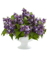 Lilac Artificial Arrangement In White Vase - £109.04 GBP