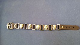 Noir Bracelet Cuir Avec Boucles &amp; Crânes ~Réglable~ Être A Rockstar - $13.44+