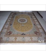 9&#39; x 12&#39; Persian Rugs Tabriz Oriental Pure Silk Rug Carpet Handmade Hand... - $5,500.00