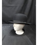 ANTIQUE 1920s 1930s JOHN B. STETSON CO. BLACK WOOL FELT DERBY BOWLER HAT - €77,61 EUR