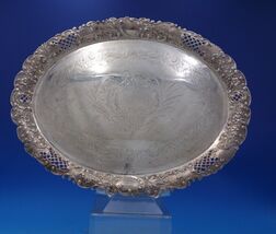 Vincenz Carl Dub Austrian .800 Silver Tray Oval Pierced Lattice Flowers #6813-2 - €1.976,40 EUR