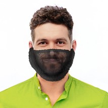 PREMIUM Black Polypropylene Beard Cover, 18&quot; Diameter, 100 Pack Beard Gu... - £10.69 GBP