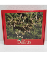 Dillard&#39;s Trimmings Christmas Tree Lighted Stars Set Of 5 In Box - Works! - £18.30 GBP
