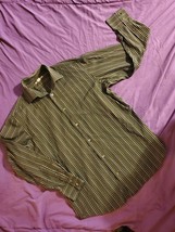 BANANA REPUBLIC LONG SLEEVE BUTTON DOWN DESIGNER SHIRT LARGE 16 - 16.5 S... - $30.95